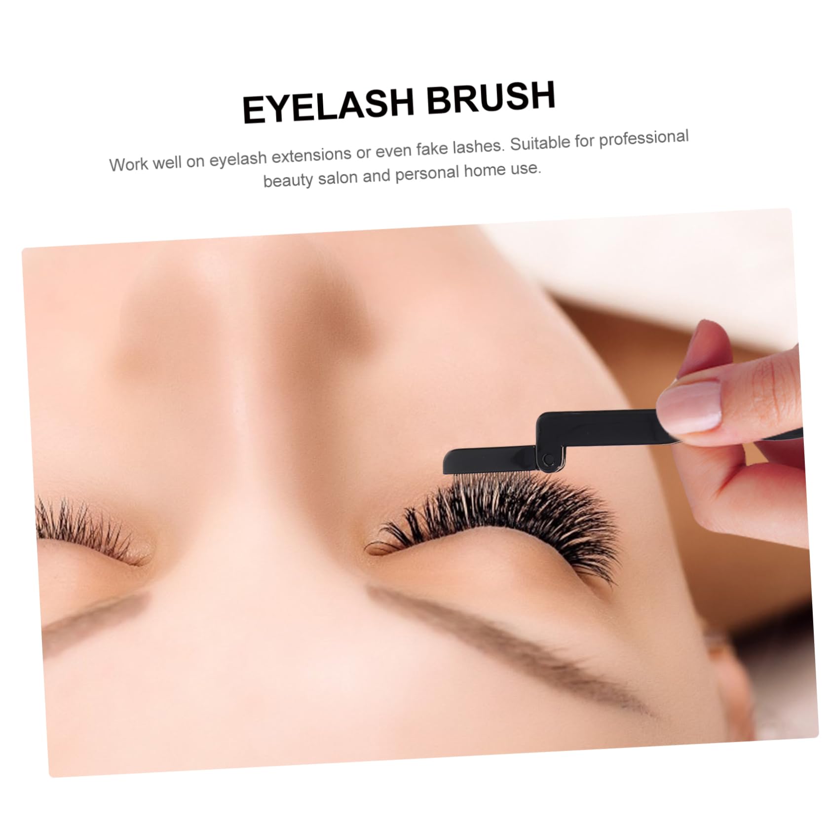 minkissy 9piezas Cepillo De Pestañas De Inoxidable Peina Para Pestañas y Cejas Herramienta De Maquillaje y Práctica Negro