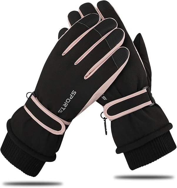 Andiker Ski Gloves Women Windproof Winter Warm Thermal Touchscreen Bike Cycling Gloves Snow Sports Snowboard Riding