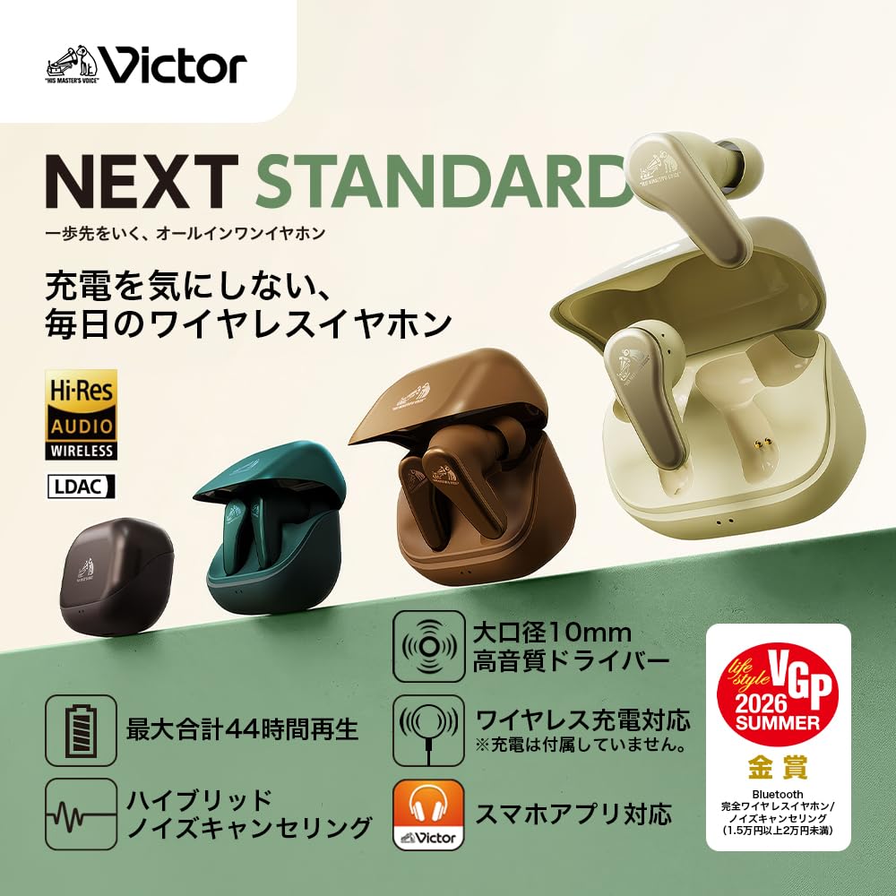 Amazon.co.jp: JVCケンウッド Victor HA-A110T-T ワイヤレスイヤホン