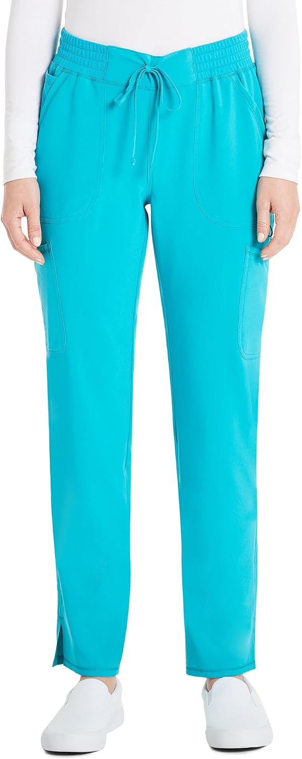 Scrubstar Women Straight Leg Scrub Pants Soft Stretch Drawstring Medical Uniform Bottom with Cargo Pockets Women Scrub Pant