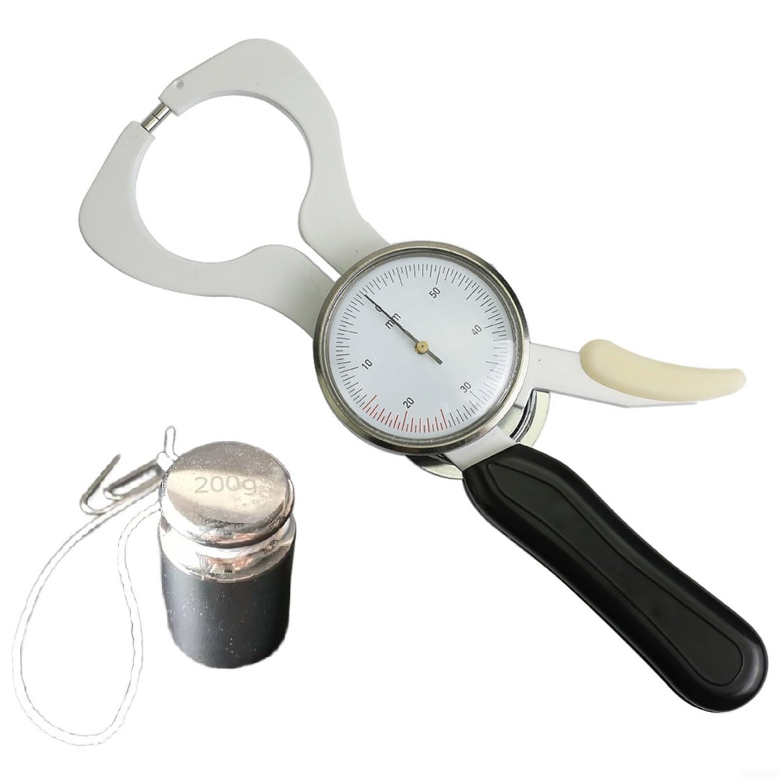 Skinfold Körperfett-Messschieber mit konstantem Druck Design und 0-60 mm Bereich für Bodybuilder, Sportler, Trainer und Fitness-Enthusiasten, leichtes Metall