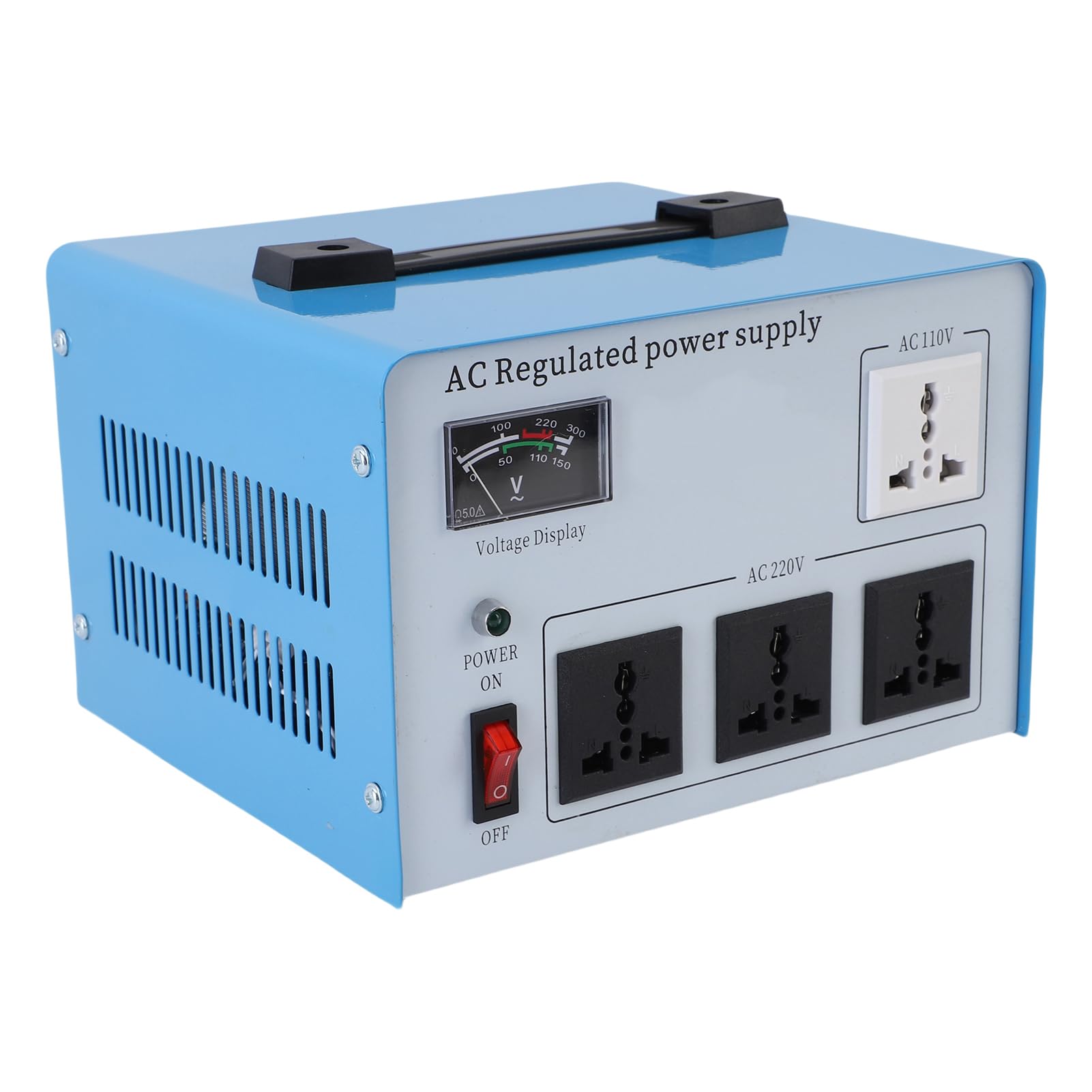 Socobeta Regulator Napięcia AC 1000 W Stabilna Moc Wyjściowa Automatyczny Stabilizator Napięcia dla urządzeń Elektronicznych Materiał ABS (Wtyczka UE 160-250 V)