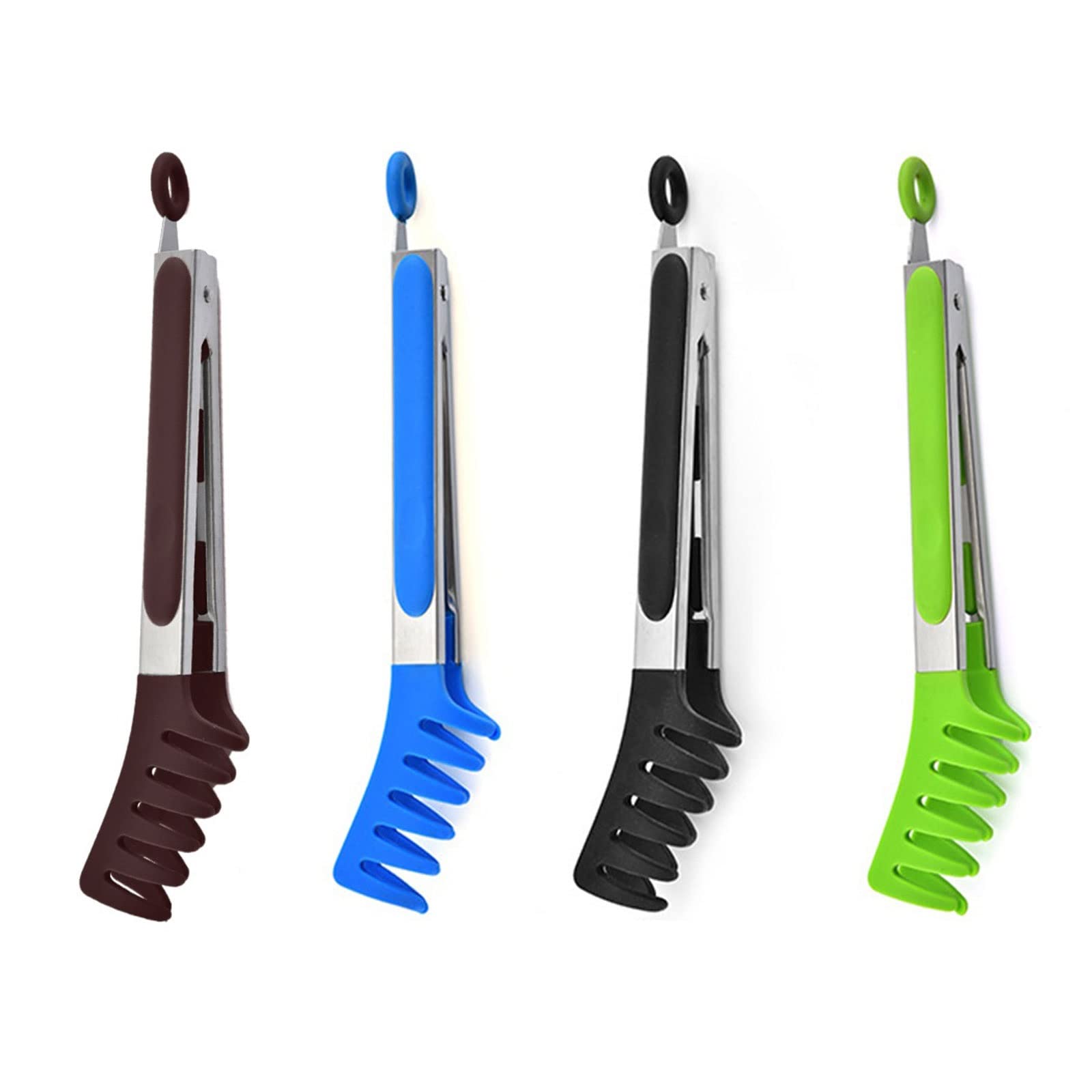 Pinze da Cucina Pinze in Silicone Fermagli per Alimenti Maniglie in Acciaio Inossidabile Pinze per Alimenti Utensili da Cucina Forniture da Cucina (Blu)
