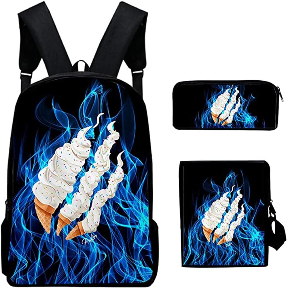 firstsightPreston Playz 3 in 1 Gamer Flame Backpack with Lunch Box Pen Case