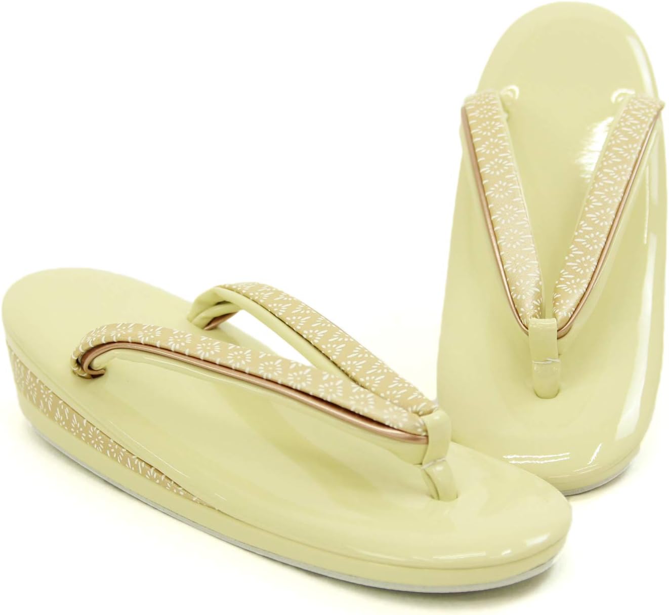 Amazon | [ブリリアントピース] 日本製 印伝 三枚芯草履 花柄 Mサイズ