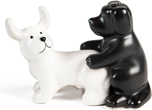 BigMouth Inc Puppy Pound Salero y Pimentero, Blanco