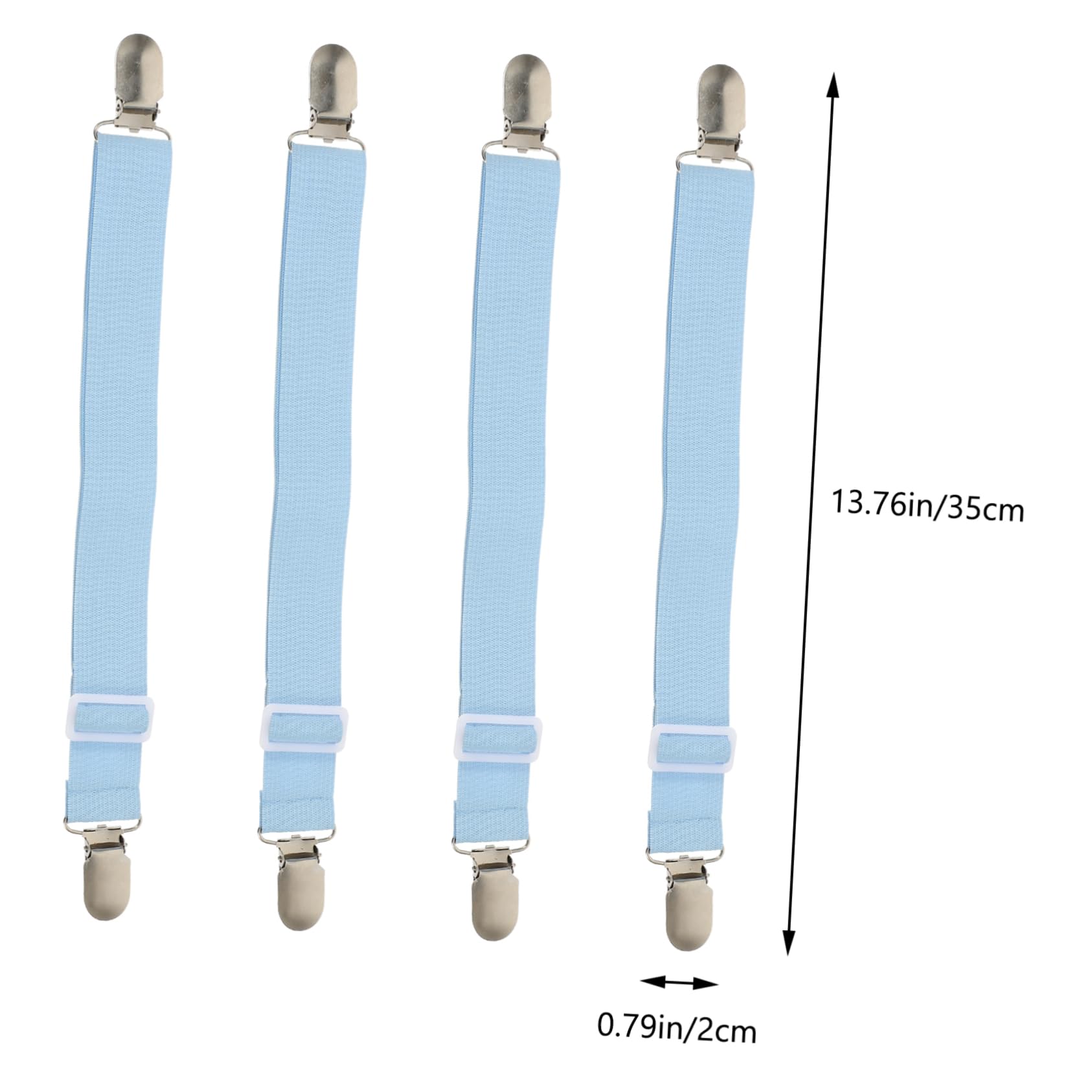 HOODANCOS 4Pcs Adjustable Elastic Bed Sheet Fasteners Non Slip Straps Clips for Fitted Mattress Covers Sofa Prevent Movement Easy Installation Design