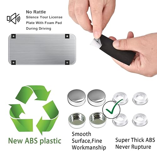 Miniatura 6 de Kit de tornillos antirrobo para placa de matrícula, tornillos a prueba de manipulaciones, pernos de placa de acero inoxidable 304, tornillos de 14