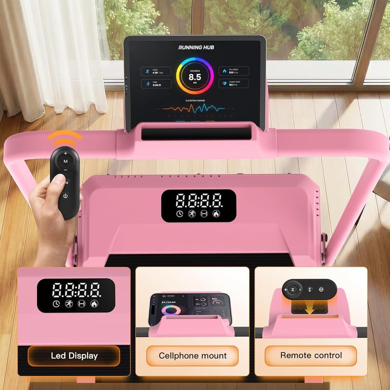 Image of ANCHEER Walking Pad with Incline, Under Desk Treadmill with Vibration Plate