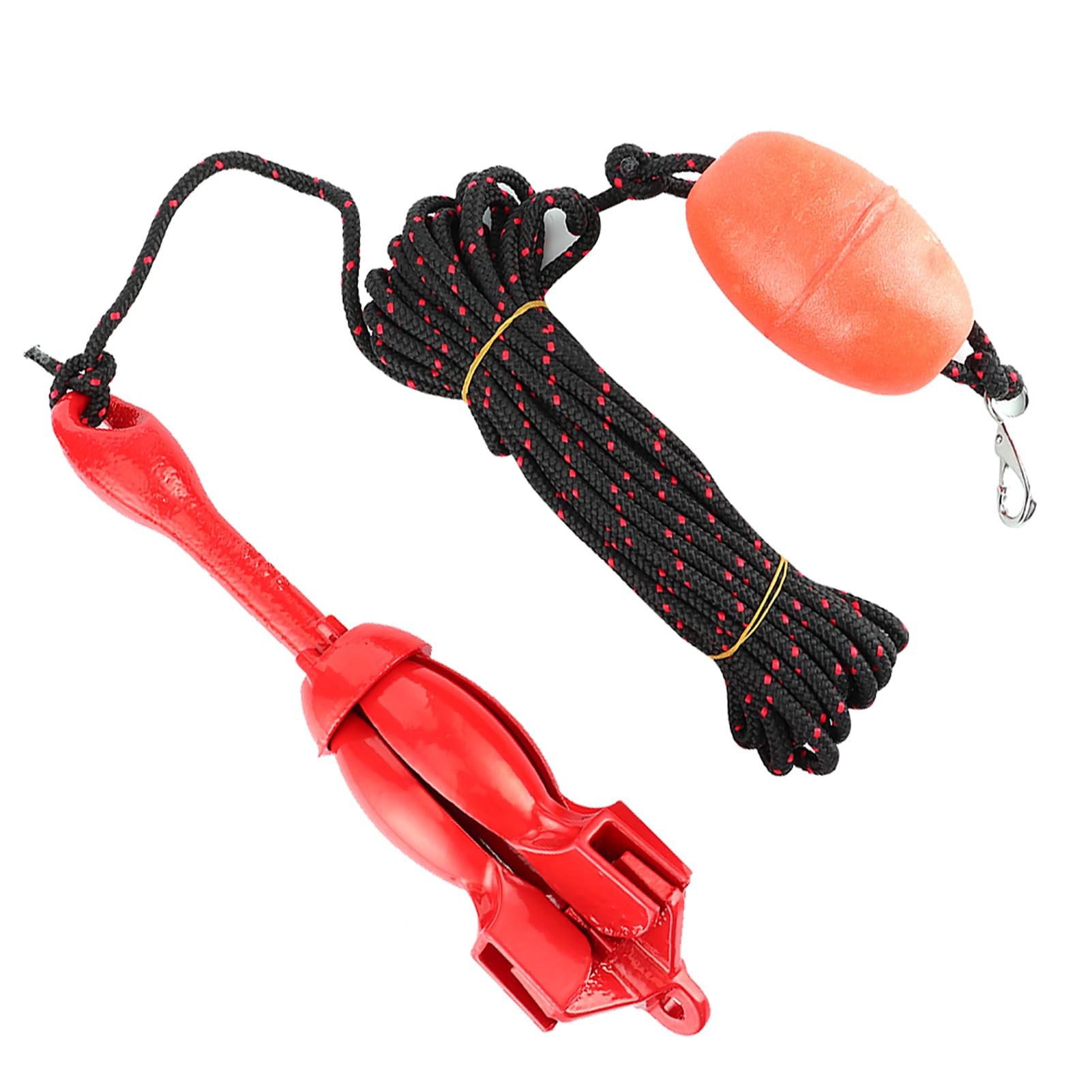 Kit de Anclaje para Barco de Acero Inoxidable, Rezón Plegable de 3,5 Libras con Cuerda Marina para Canoa de Yate de Kayak