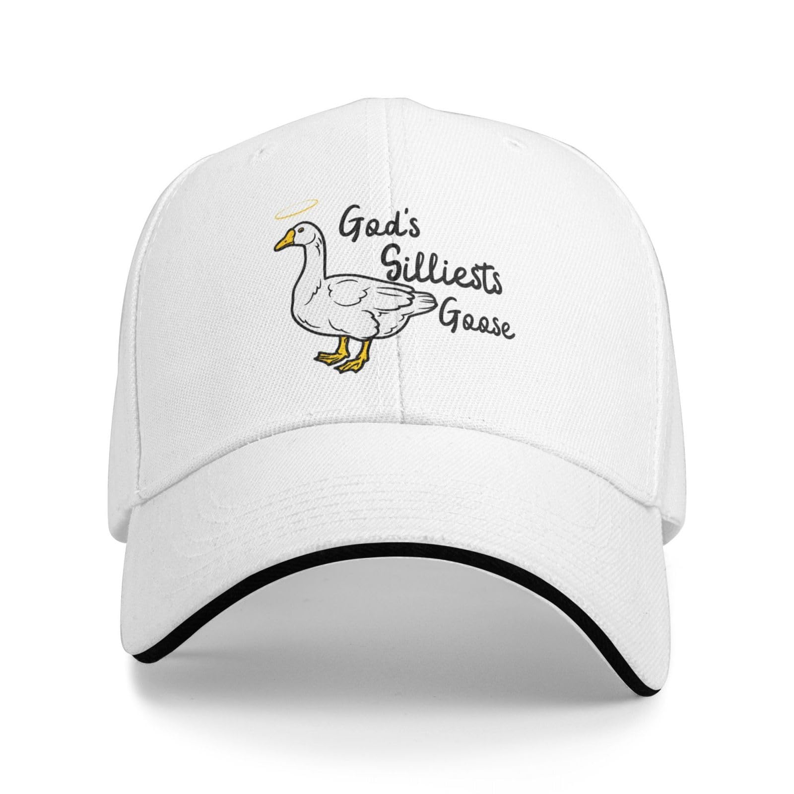 Nlwqekv Unisex White God's Silliest Goose Hat Silly Goose On The Loose Baseball Cap Adjustable Hats
