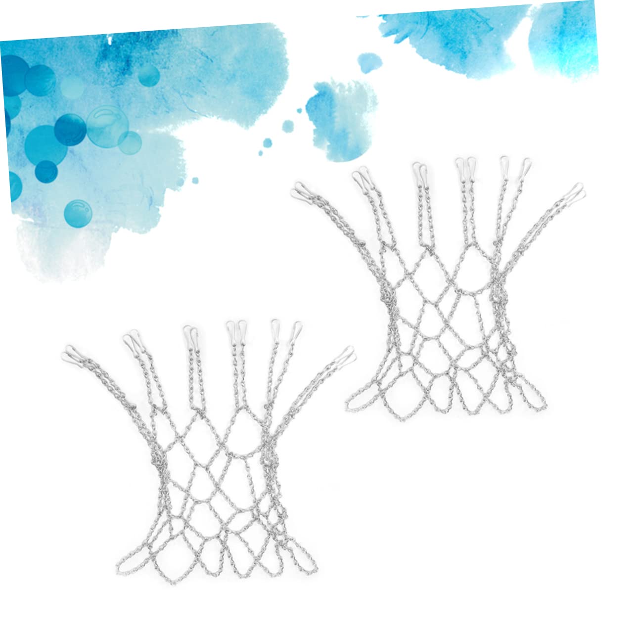 Basketballnetz Eisenkette Robust Silber Ersatznetz Weihnachten Party