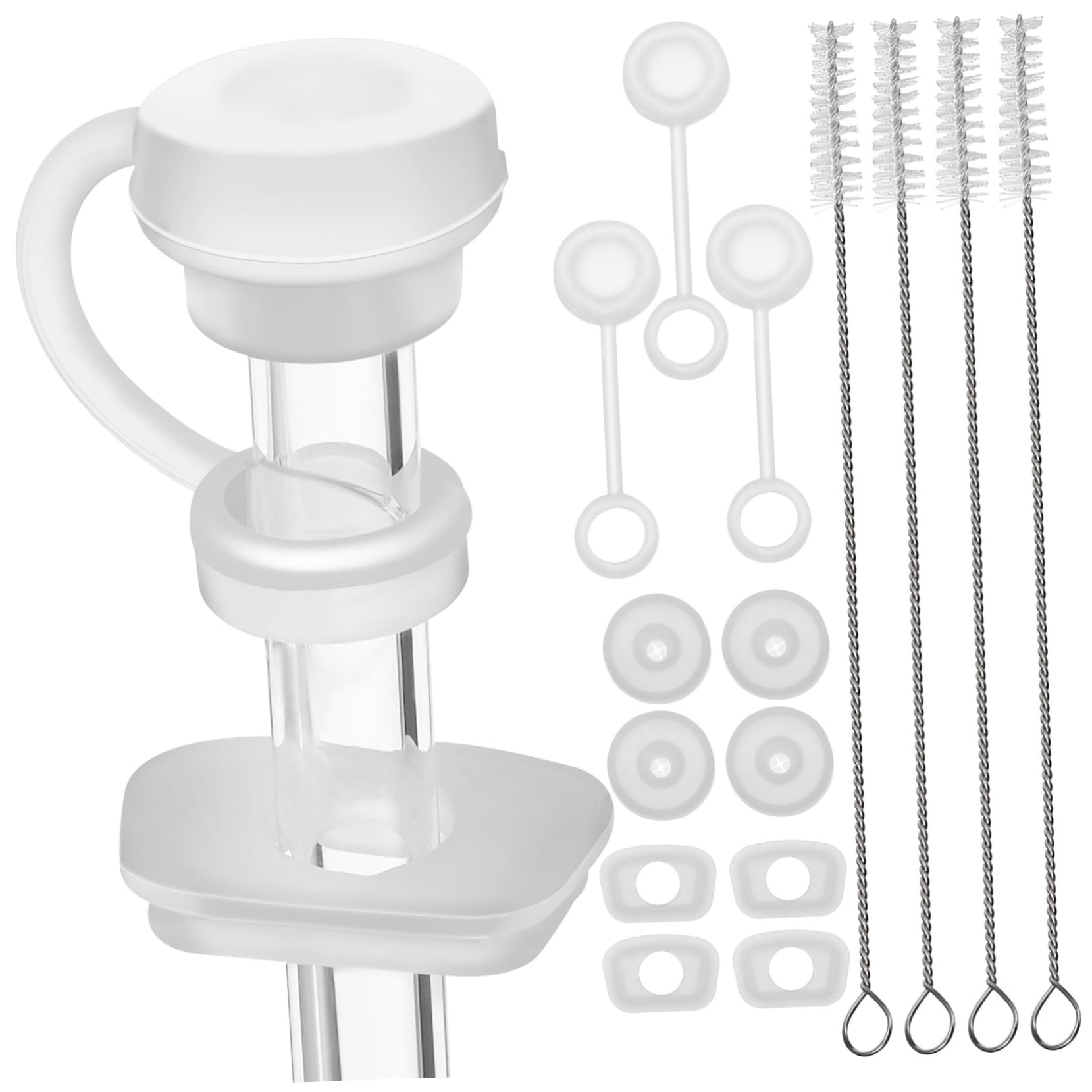 NOLITOY Silicone Straw Hole Plug Set 12 Pieces Straw Cap Cup Spill Proof Stopper Leakproof for Tumbler