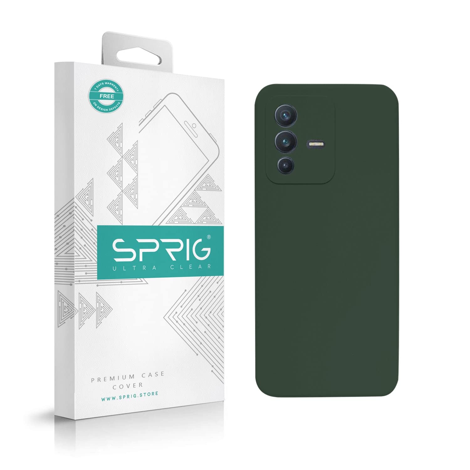 SPRIG Compatible with VIVO V23 5G Phone Liquid Silicone Cover Premium Back Cover Drop Tested Shock Proof Mobile Case for Men, Women, Boys and Girls with Camera Protection (Dark Green) (B0B1VPK7JZ) Amazon Price History, Amazon Price Tracker