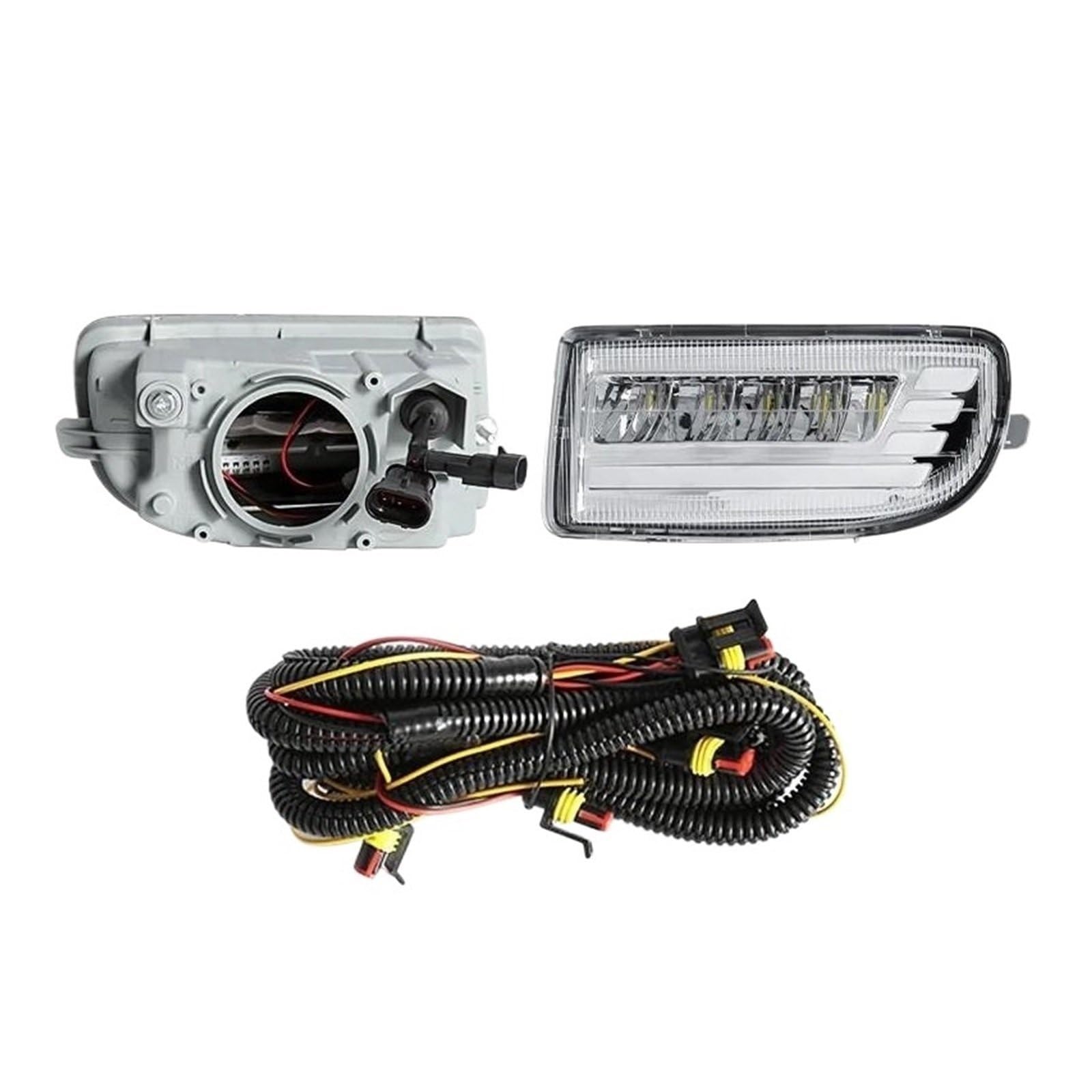 SICOTTON For Toyota For Land Cruiser 100 LC100 UZJ100 FZJ10 1998-2008 Car DRL Turn Signal Daytime Driving Lamp White Yellow Fog Lights