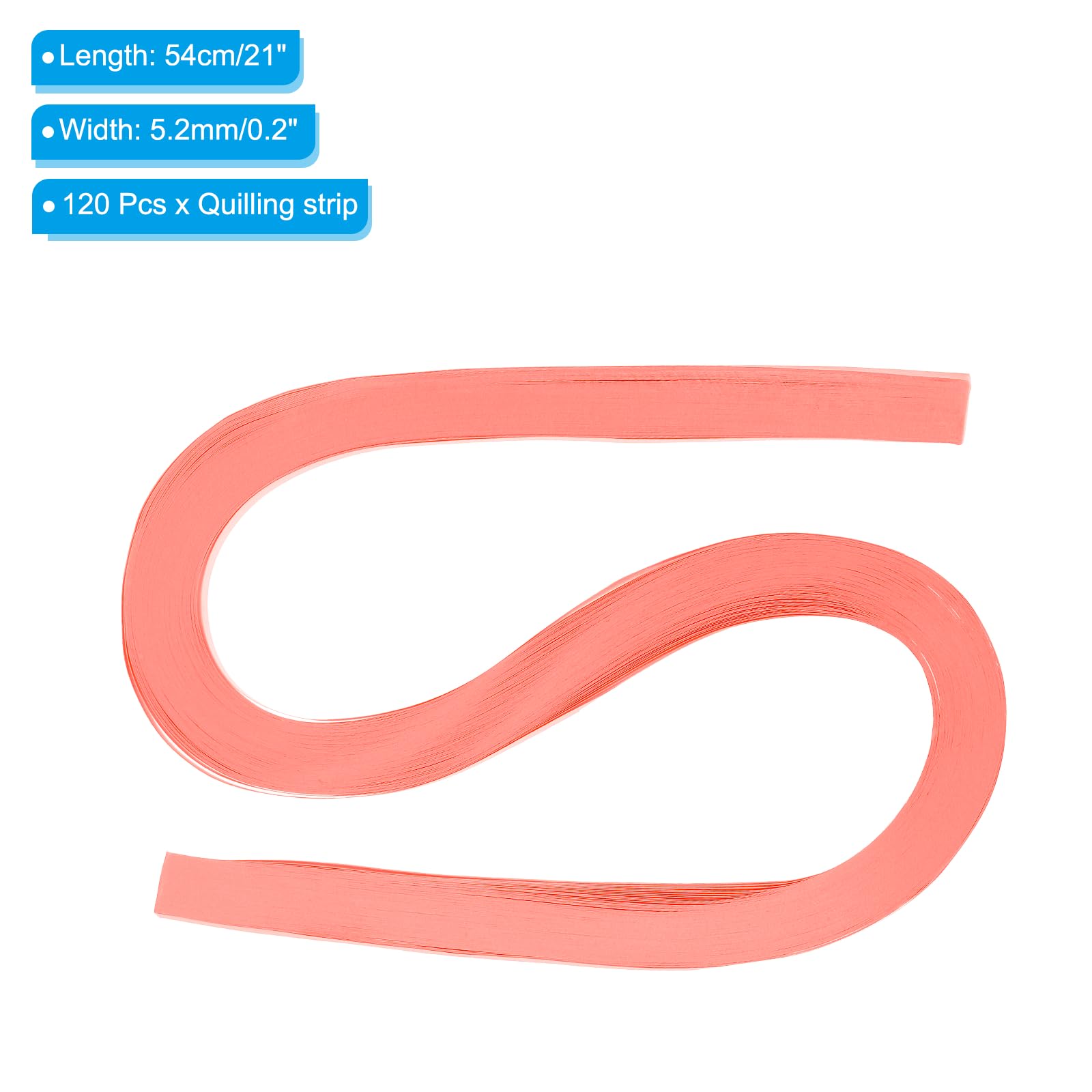 PATIKIL 120pcs Quilling Strips Paper 3/16"(5.2mm) 21"(54cm) Origami Paper Quilling Strip for Art DIY Hand Craft Christmas Bright Pink - Image 2