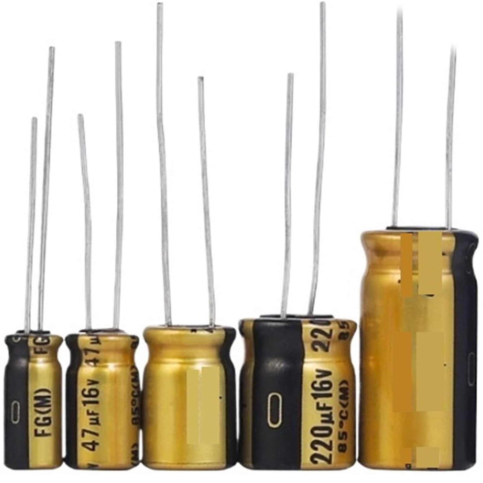 Condensatore elettrolitico audio in alluminio con condensatore di febbre serie FG da 20 pezzi/lotto da 6,3 V a 100 V(25V 1000UF)
