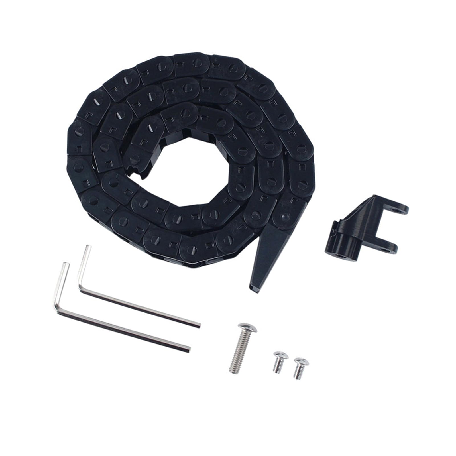 Ljmyy 3D Printer Cable Chain Black Nylon Drag Chain 48cm Open Drag Cable Replacement for S1C 3D Printer Accessories