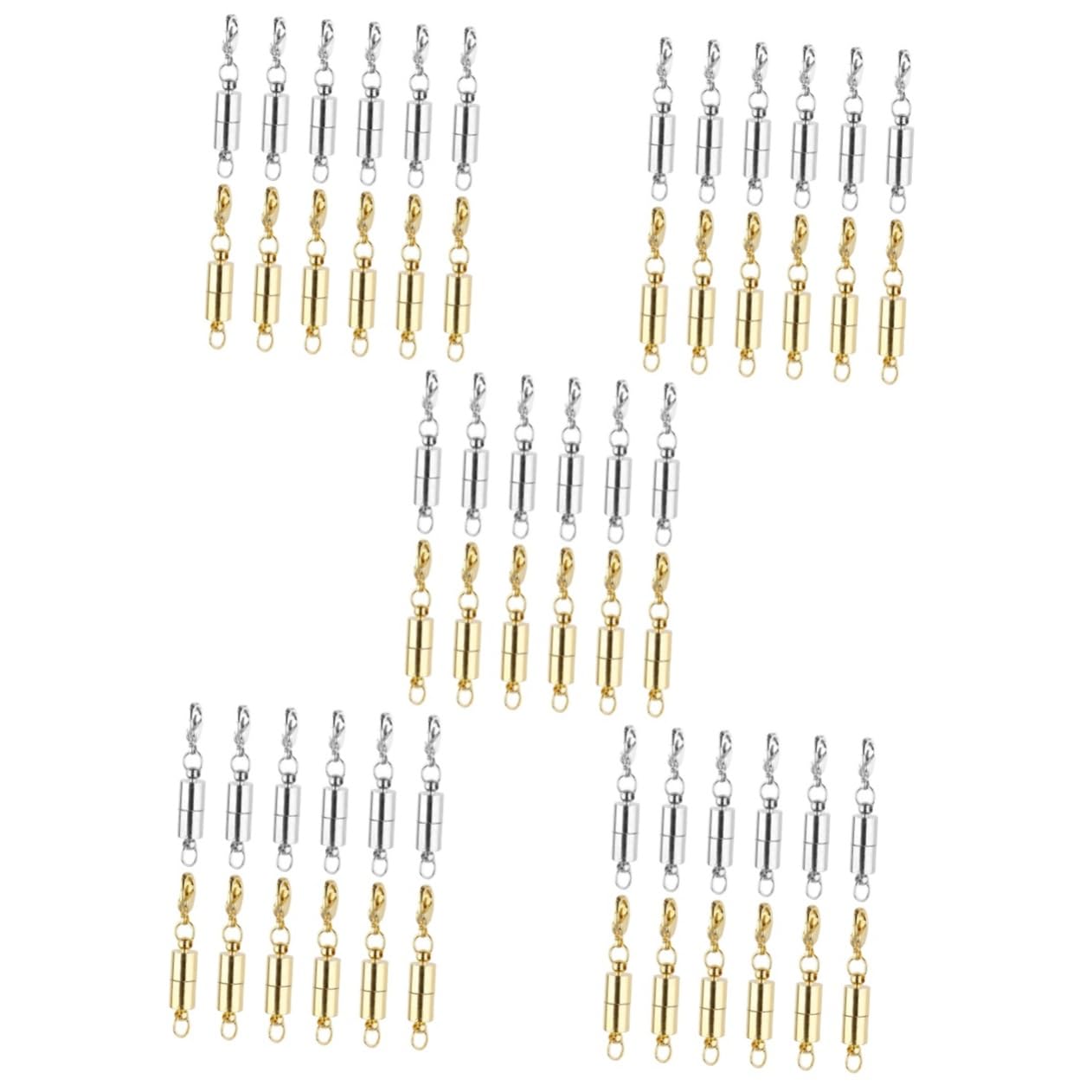 STOBOK 60stücke Magnetverschluss Für Schmuck Teiliges Aus Goldenen Und Silbernen Magnetischen Kappen Für Halsketten Und Armbänder Für Schmuckprojekte Und Persönliche