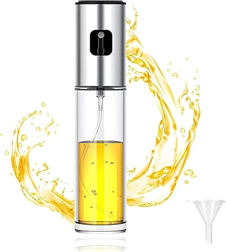 Pulverizador de aceite para cocinar, botella pulverizadora de aceite de oliva, capacidad de 3.4 fl oz, para ensalada, asado, barbacoa, hornear de