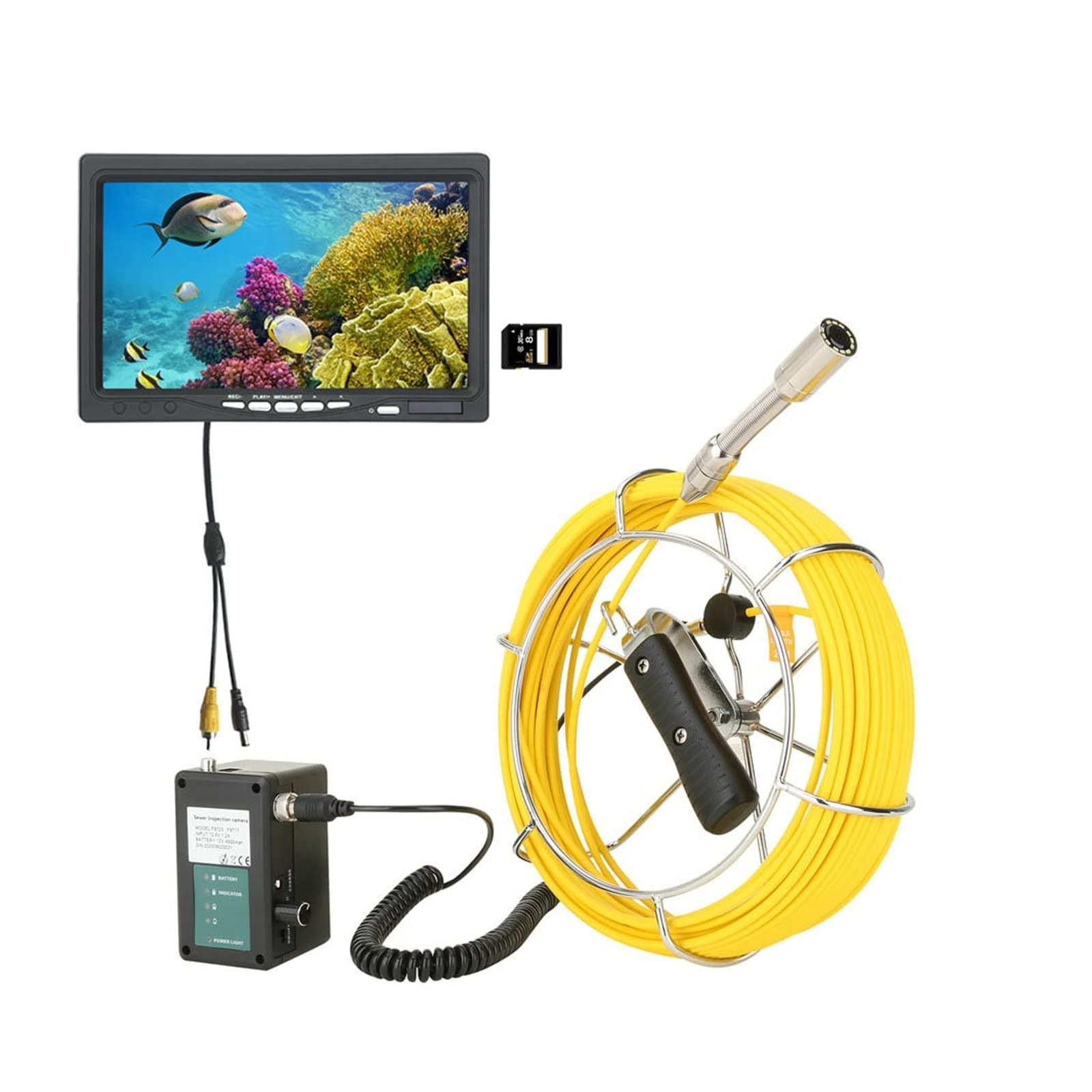 Cámara de Alcantarillado, Cámara de alcantarillado, cámara de video de inspección de tuberías de alcantarillado con 51 2Hz Localizador de tuberías 2 2 mm IP68 HD 1000TVL Cámara de inspección de tuberí