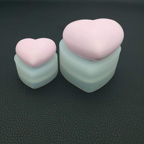 Miniatura 6 de Szecl 2Ps - Moldes de silicona de corazón 3D para resina epoxi, espejo pequeño, forma de corazón, suaves y completas, moldes de resina de cristal,