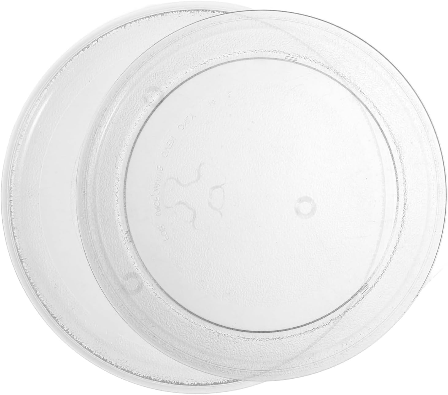 2pcs Microwave Glass Plate Replacement Turntable for Cooking Oven Tray for Heating Food Compatible Microwaves