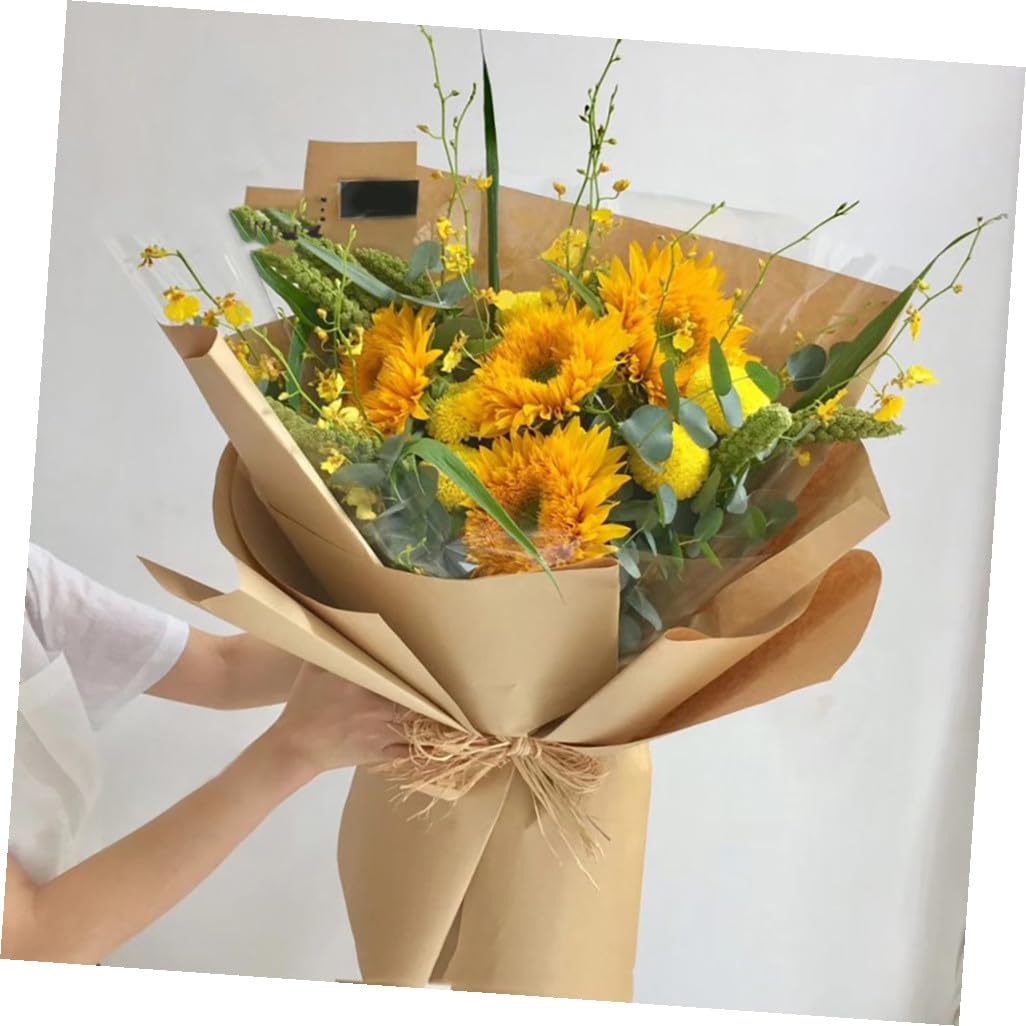 Kraftpapier Geschenkpapier Halloween Blatt für 40 Blumenstrauß Feier | Khaki, Zuschneidbar, , Selbstgemacht Bastelpapier, für Geschenk und Blumen, Shower, Graduation