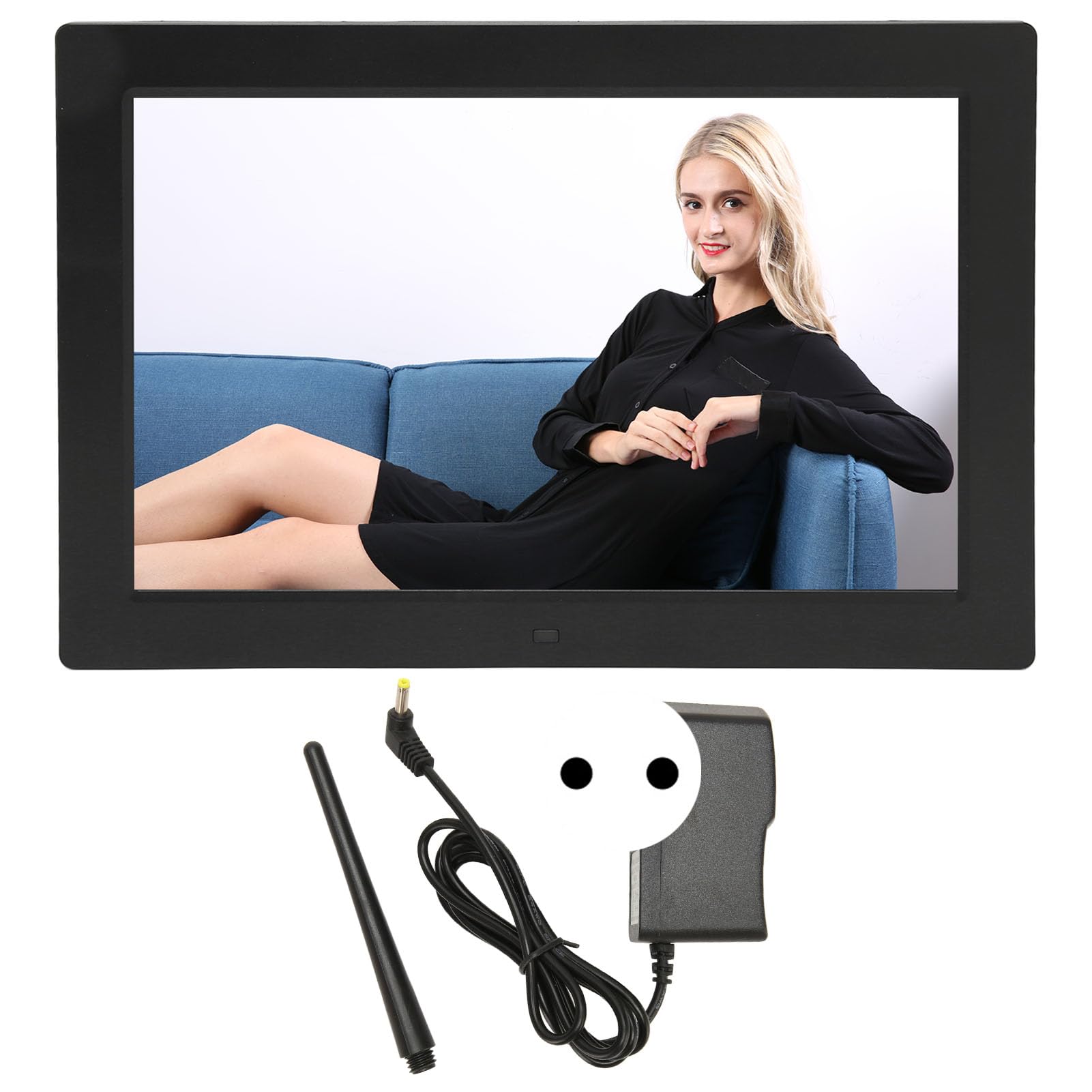 El Mejor Reloj para Personas Mayores, Reloj Calendario Digital de Alta Resolución de 12 Pulgadas con 12 Recordatorios de Alarma, Atenuación Automática, Configuración de (Enchufe