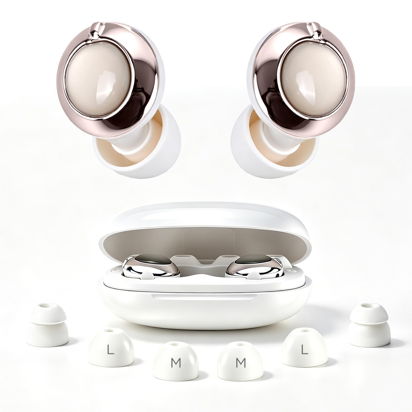 Bouchons d'oreilles pour réduction du bruit, bouchons d'oreilles réglables en silicone avec 8 modes de réduction du bruit (23–38 dB), doux et réutilisables pour concerts, ronflements, voyages en avion
