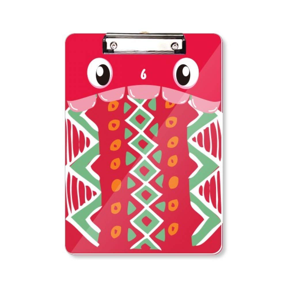 Porte-bloc rouge Totems mexicains support plaque A4 pour dessin et notes