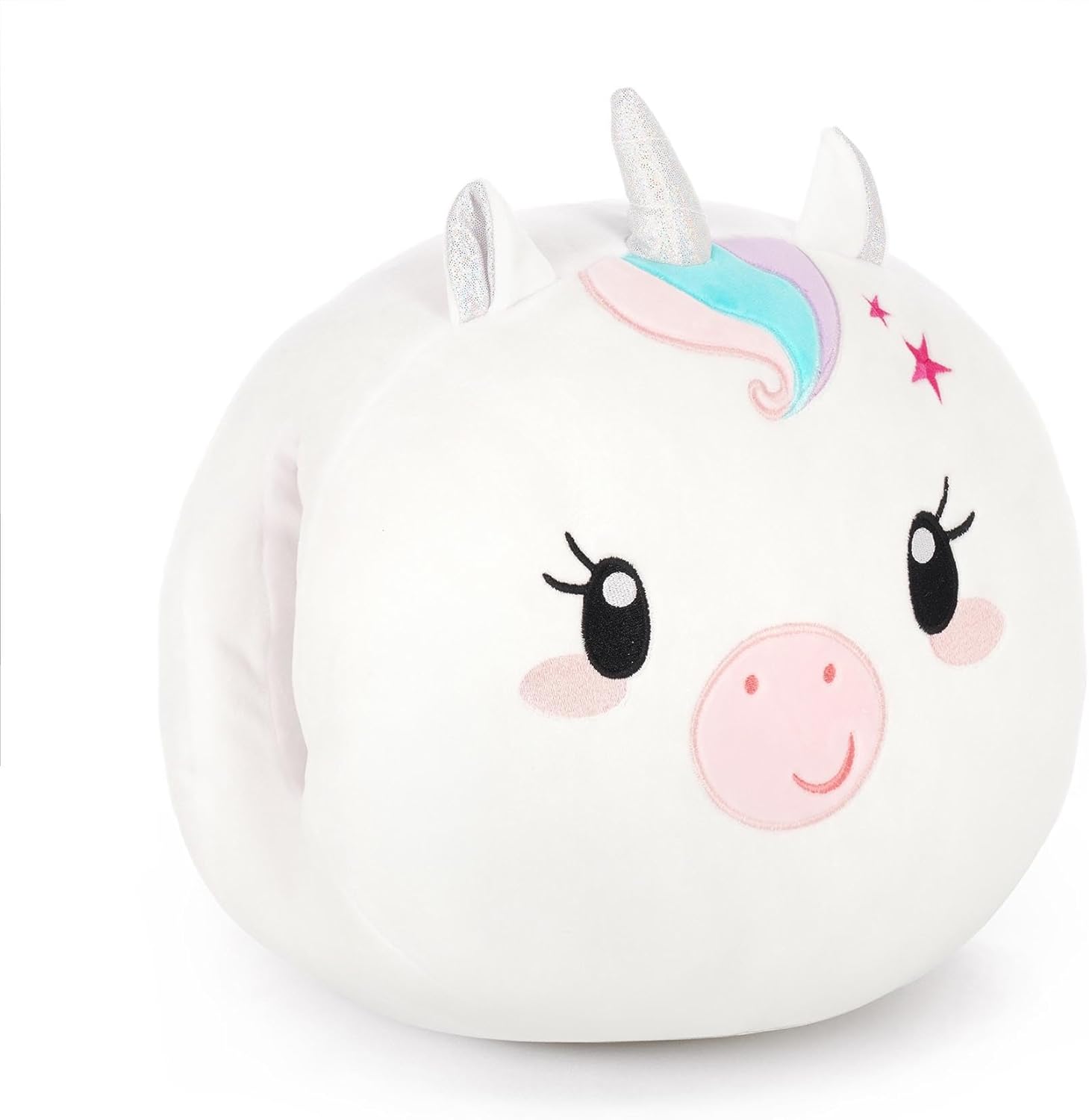 Legami - Super Soft Hand Warming Cushion, Soft and Fluffy Unicorn Plush Cushion for Children Adults, Gift Idea, Suitable for Cold Hands, Dimensions 31 x 33 x 14 cm