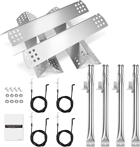 Uniflasy Kit de piezas de repuesto para Nexgrill 720-0830H, 720-0830D, 720-0783E - Quemador de acero inoxidable, placa térmica, juego de encendedor,