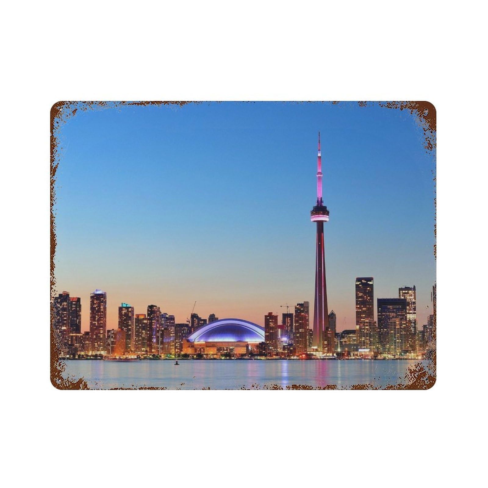 xiaoxiaoshen Real Photo Toronto Decor Canada Wall Decor Art Metal Tin Poster Modern Home Decor Art Home Bar Shop Decorations Vintage Sign 30x40cm
