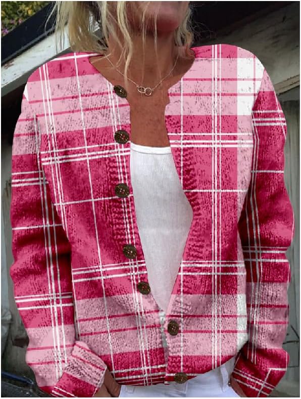 Sweaters for Women Casual Long Sleeve Soft and Comfy Button Down Baggy Slim Fit Knit Heavyweight Cardigan - Image 2