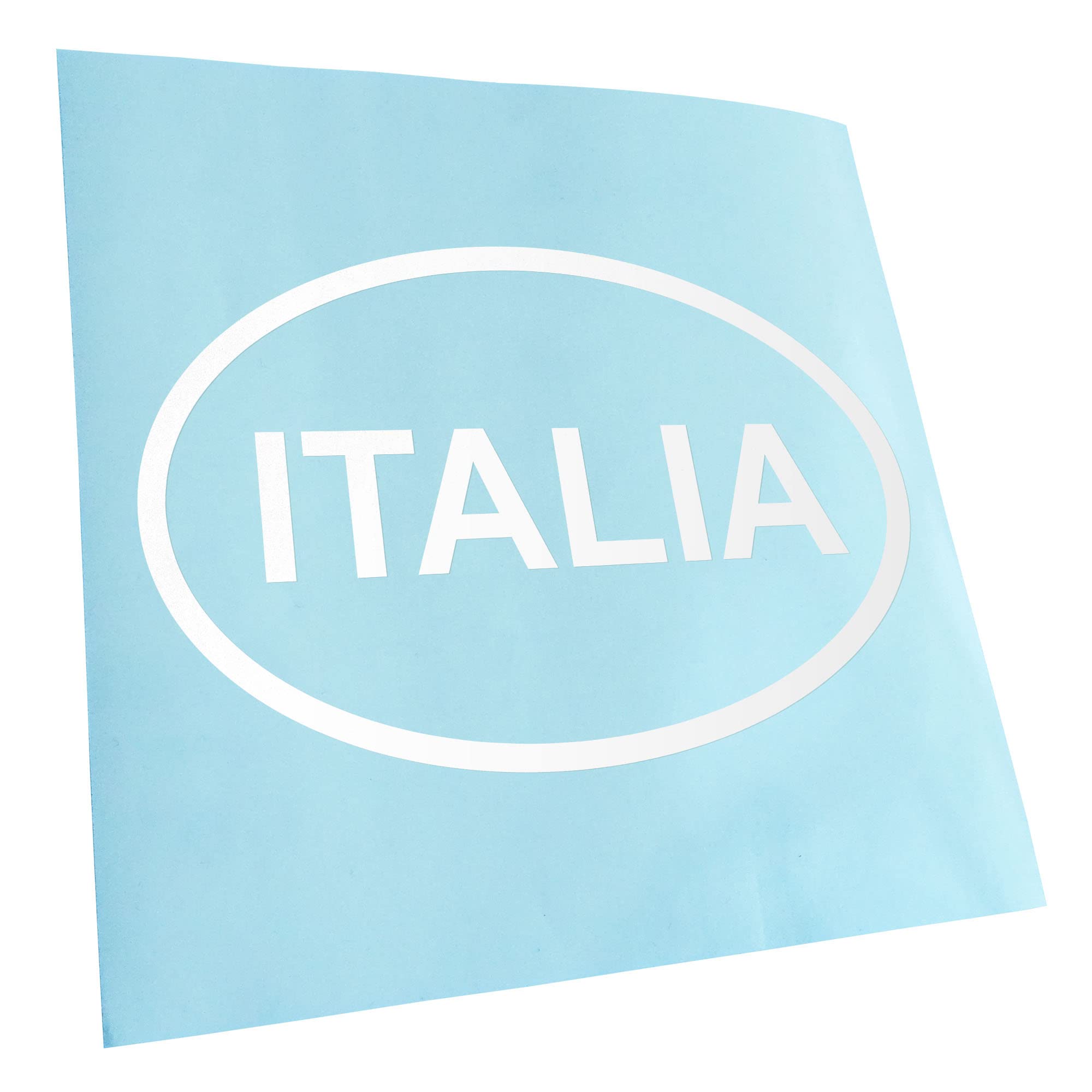Kiwistar - Car Sticker - White - 50 x 33 cm Italia - Italy - Rear Window Car Sticker Weatherproof for Car Truck Moped Truck - Sticker Exterior Self-Adhesive Tuning Accessories for Window Vehicle