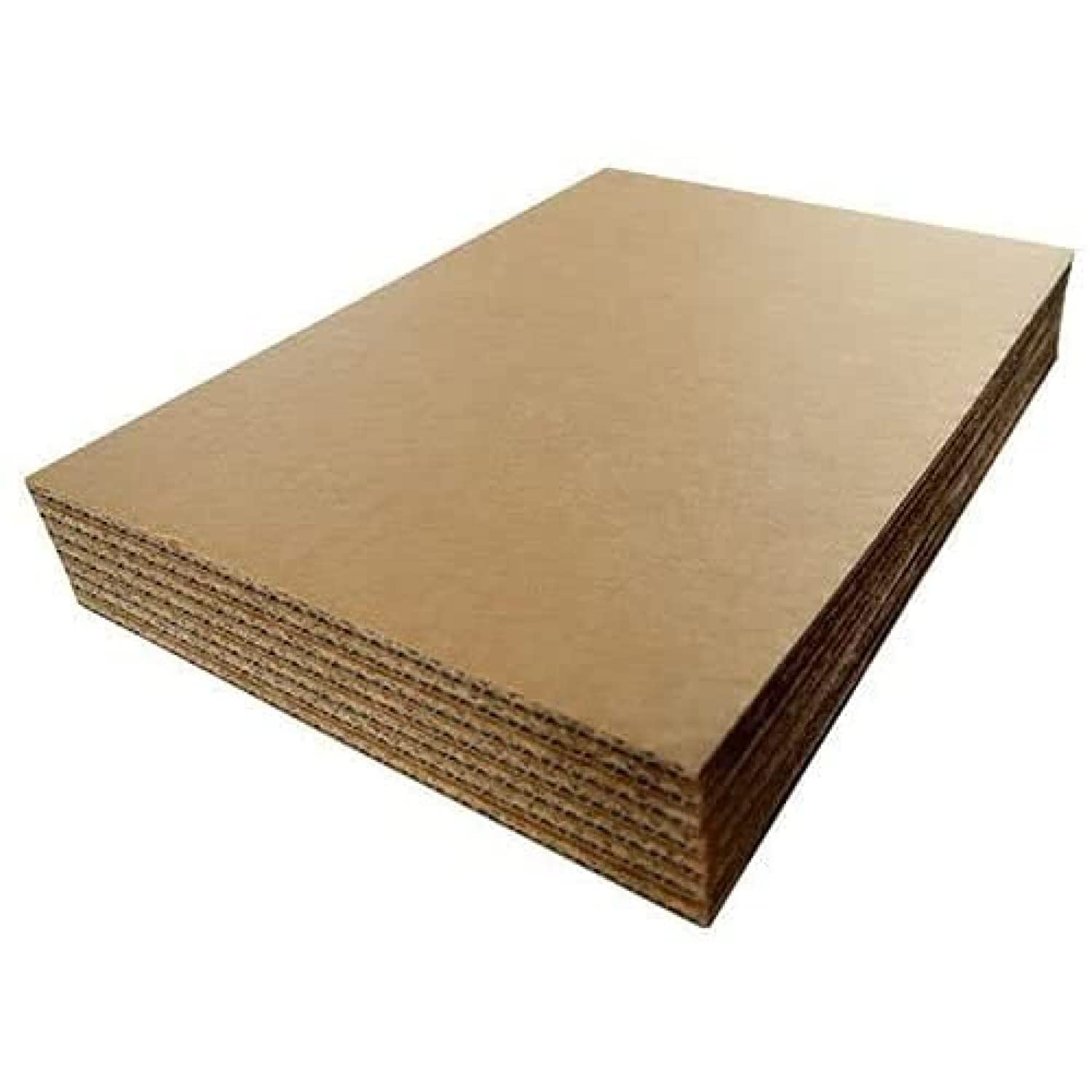bpa Corrugated Cardboard Sheets - E Flute (1mm thick) - Brown on Both Sides - A2 Size (594mm x 420mm) - Pack of 50