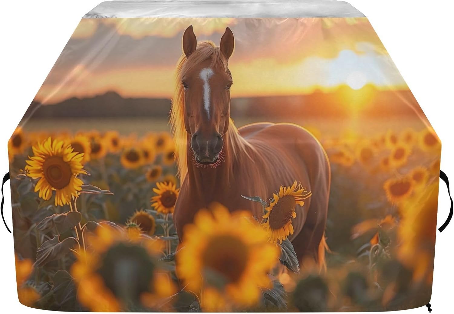Kigai Sunflower Grill Cover,Waterproof and Durable BBQ Cover, UV Resistant Barbecue Gas Grill Cover for Gas Grill Covers for Outdoor Grill 65in