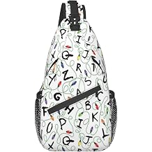 Sling Bag for Men Women Stranger Letter Things Chest Bag Crossbody Shoulder Bag Lightweight and Durable for School Work Travel #575