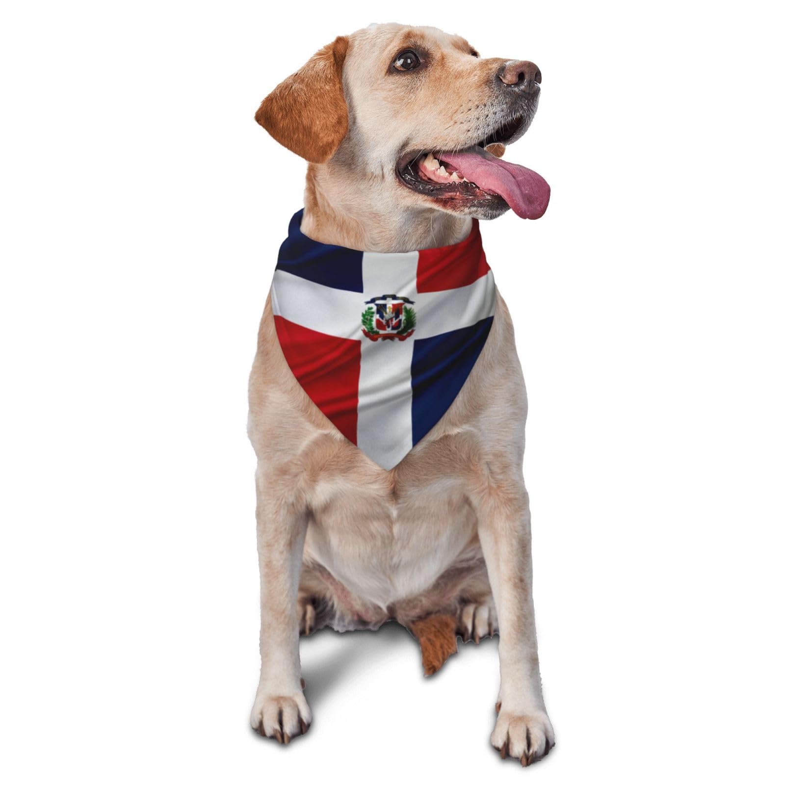 Dominican Republic Flag Dog Scarf Pet Bandana Cat Pet Bibs