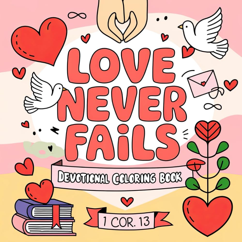 Love Never Fails Devotional Coloring Book: 1 Corinthians 13 and Heartfelt Designs for Teen Girls