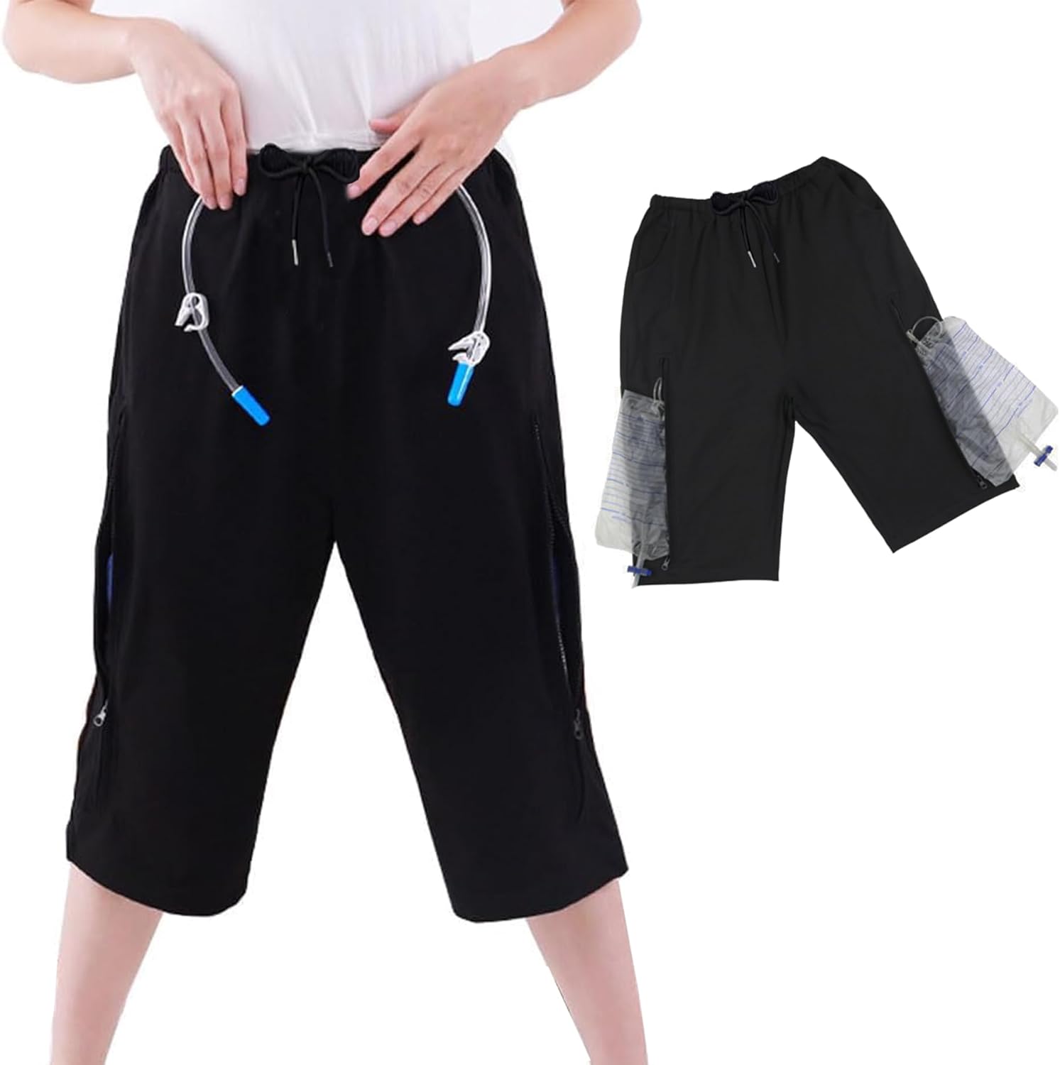 AUSTYLCO Urine Bag Pants for Elderly, Urinate Drainage Pants for Abdominal Surgeries Patient