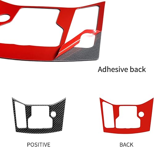 Miniatura 5 de Compatible with Carbon Fiber Gear Shifter Box Multimedia Button Control Panel Trim Interior Car Accessories for Mazda CX-5 CX5 2017 2018 2019 2020