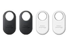 Galaxy SmartTag2, Bluetooth Tracker, Locator Tracking Device, Item Finder for Keys, Wallet, Luggage, Use w/Phones Tablets Android 11 or Later, 2023, 4 Pack, 2 Black, 2 White