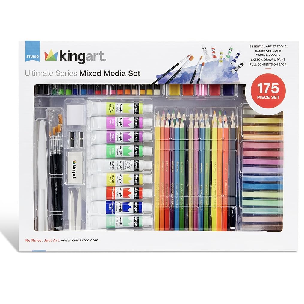 Amazon.com: KINGART 175-Piece Ultimate Mixed Media Art Studio Set