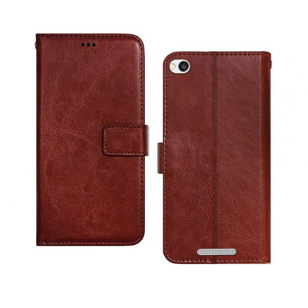 Pinaaki Enterprises Redmi 3s Case | Premium Leather Finish | with Card Pockets | Wallet Stand |Complete Protection Cover for Redmi 3s - Brown (B09187LCFF) Amazon Price History, Amazon Price Tracker