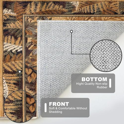 Lgglovelin 86 Bear Area Rug, 3X4Ft Living Room Bear Print Rug,Wild Animal Rug,Country Rustic Rug,Southwestern Woodland Rug,Indoor Non-Slip Rug,Bedroom Soft Rug,Washable Rug,Vintage Patchwork Cabin Rug. thumb #5