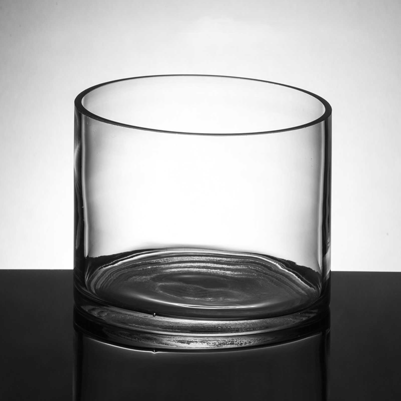 Grand aquarium cylindrique en verre HD pour le salon, tortue (25 x 25 cm)