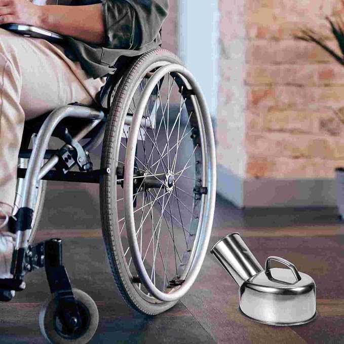 Urinal de acero inoxidable, urinal portátil para hombres, anti-salpicaduras, material de acero inoxidable reforzado, para exteriores miniatura 6