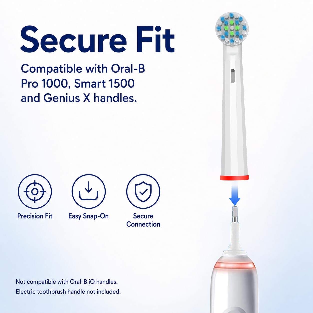 Cabezales de repuesto para cepillo de dientes Oral B, cabezales de cepillo sensibles a la cruz de Braun compatibles con Oral B Pro 1000 Genius X Smart 1500, 8 unidades